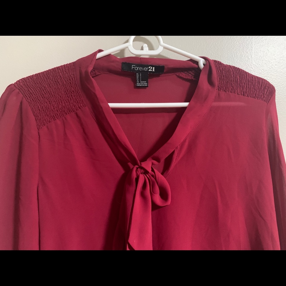 Forever 21 Burgundy Blouse
